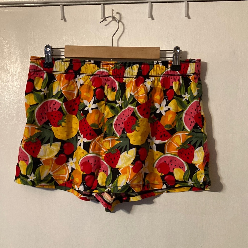 PINK Victoria’s Secret Tropical Floral Fruit Print Pajama Shorts
